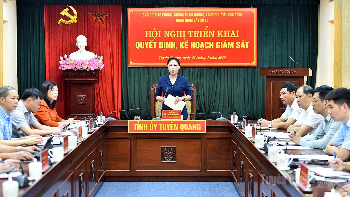 Công bố quyết định, kế hoạch giám sát về phòng chống tham nhũng, lãng phí